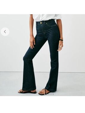 SPANX Spanxshape  Everywear Flare Jeans Raw Indigo  Blue Flare Jeans sz large